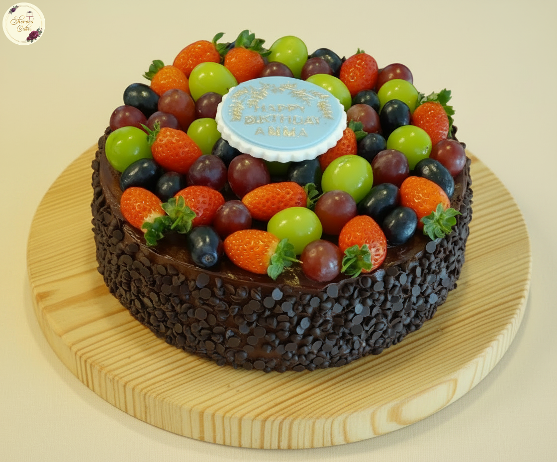 Chocolate Ganache Fruit Cake