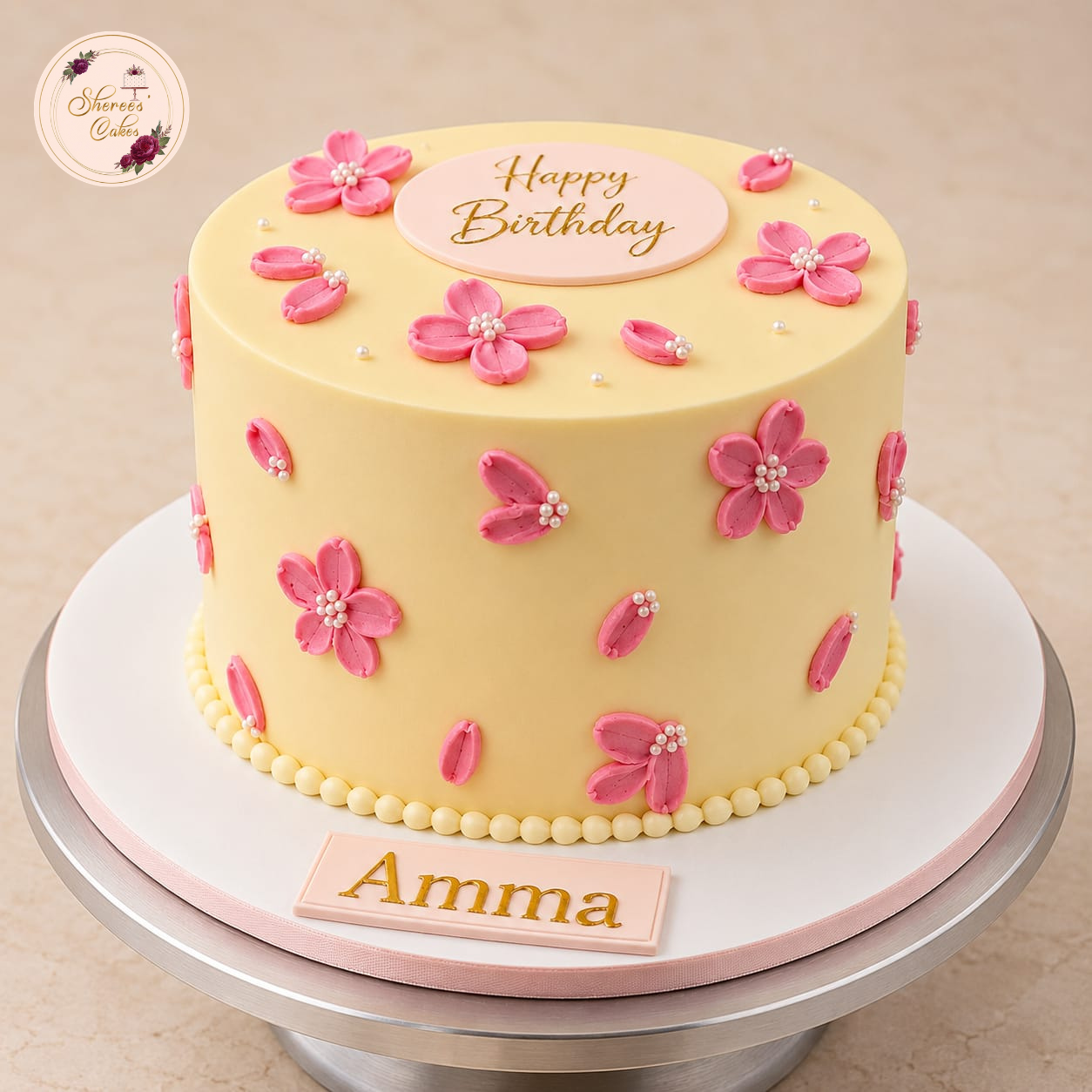 Pink Petal Garden Cake