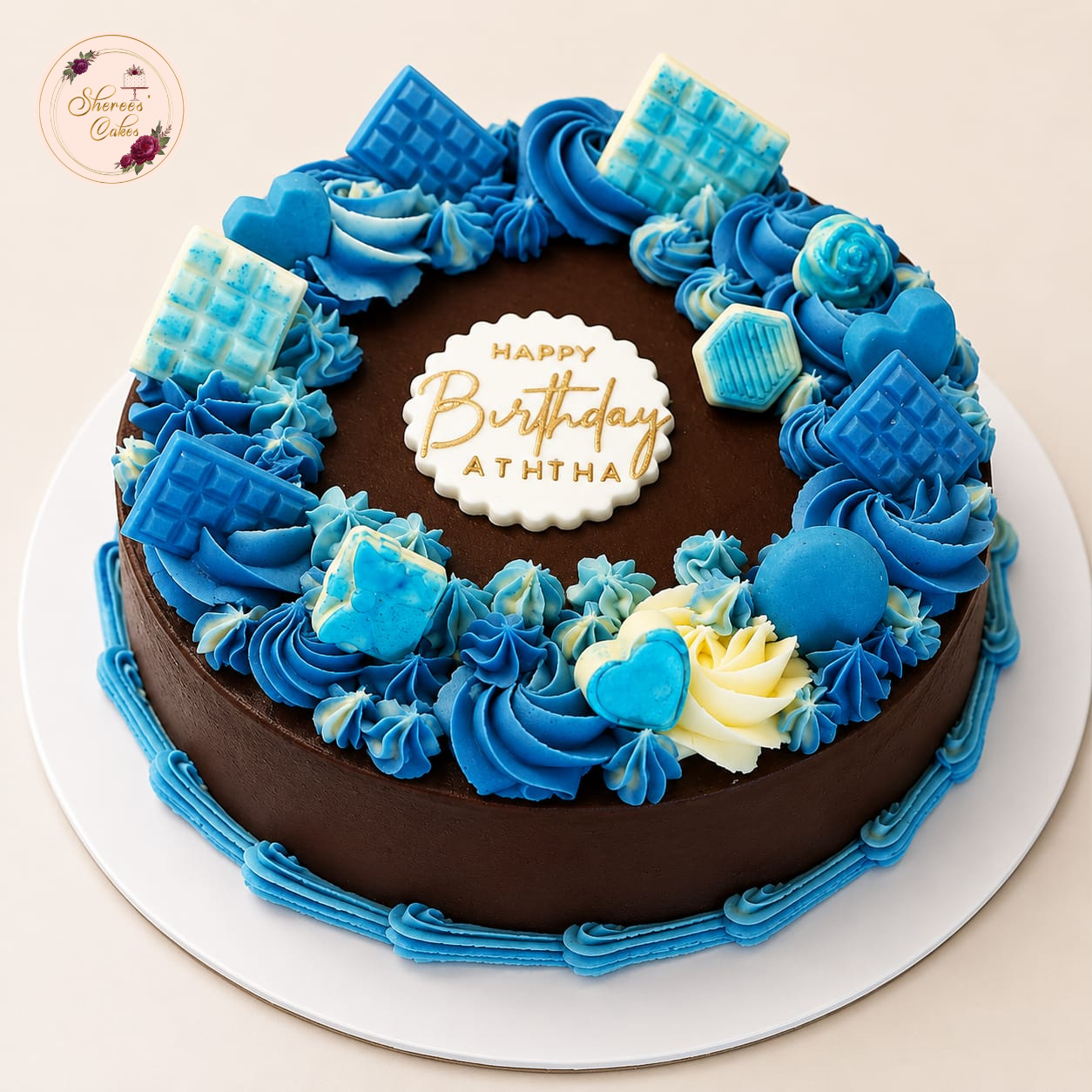 Blue Chocolate Party Cake