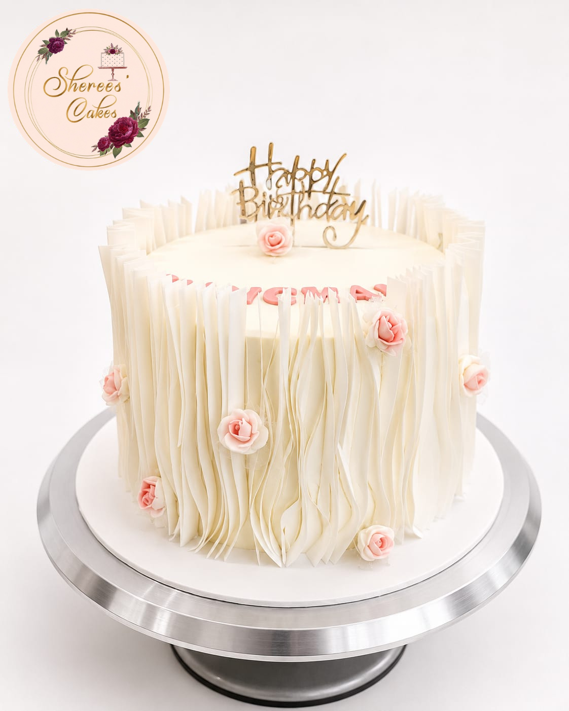 Ivory Blush Vintage Cake
