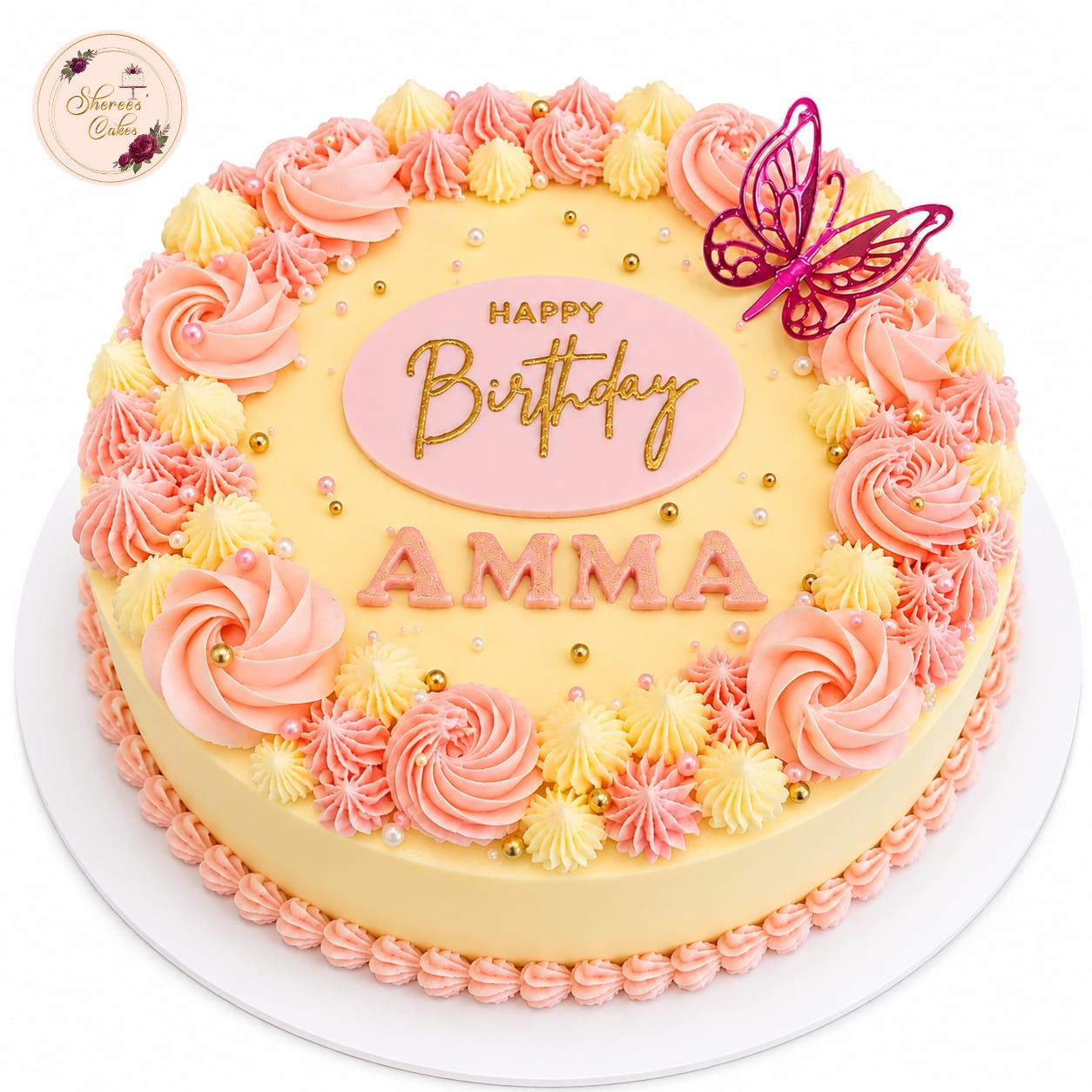 Sunshine Rosette Wreath Cake
