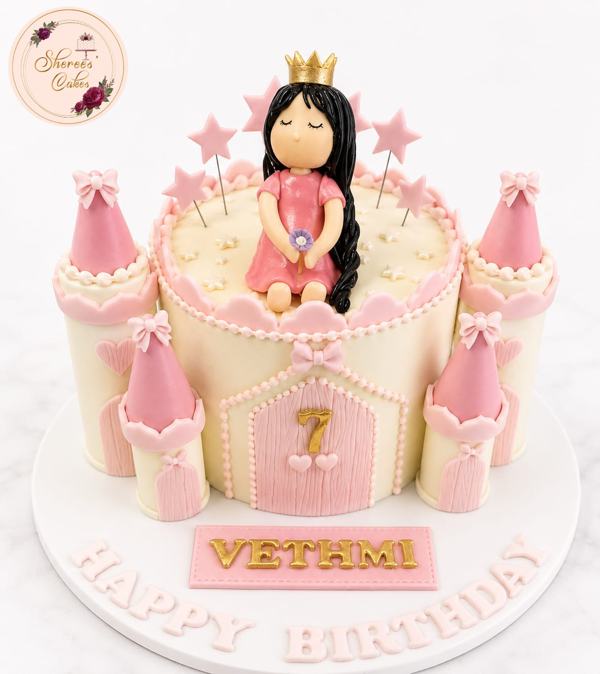 Pink Princess Castle Cake