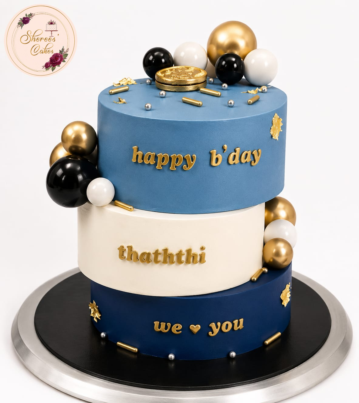 Midnight Gold Tier Cake