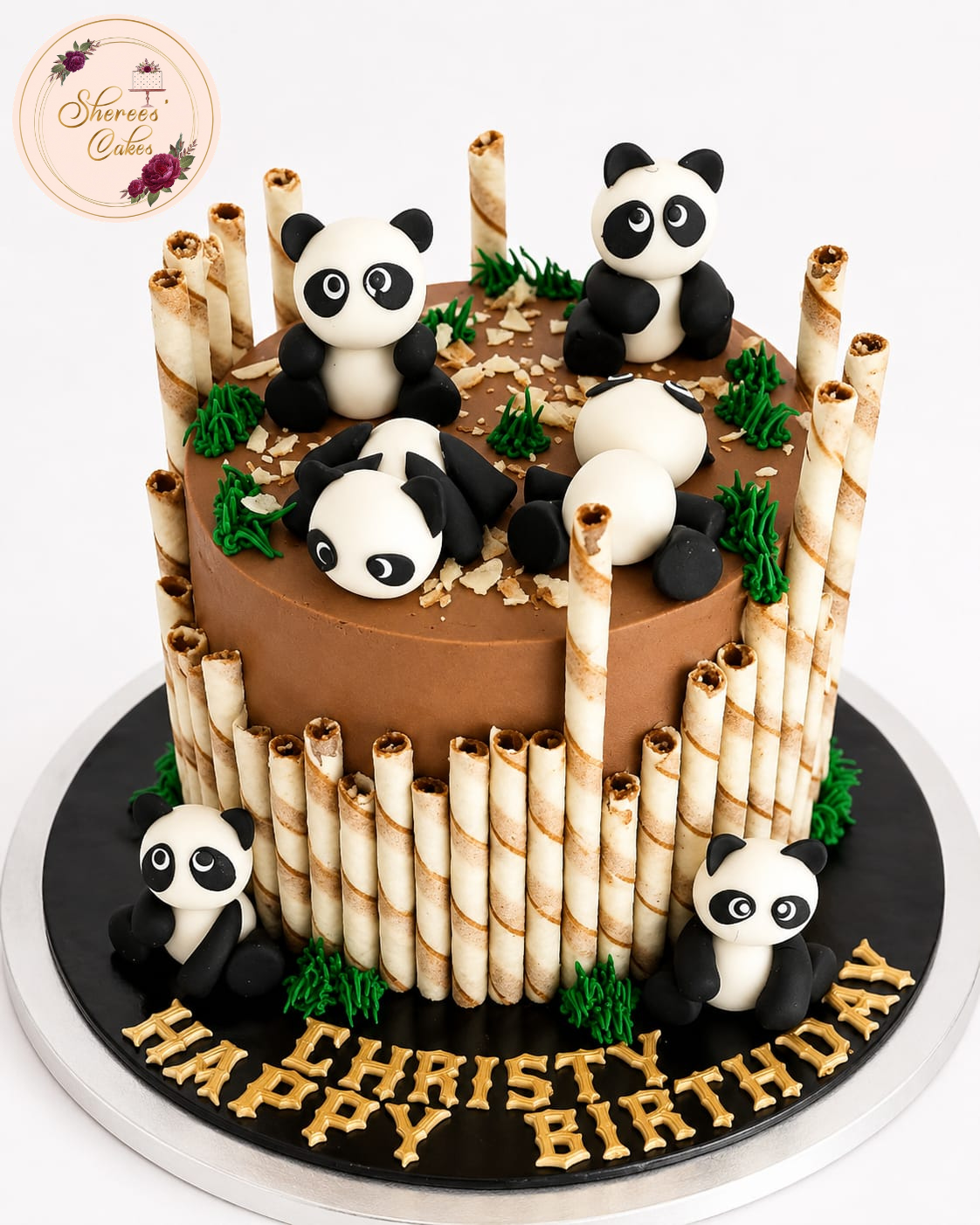 Panda Bamboo Party Cake