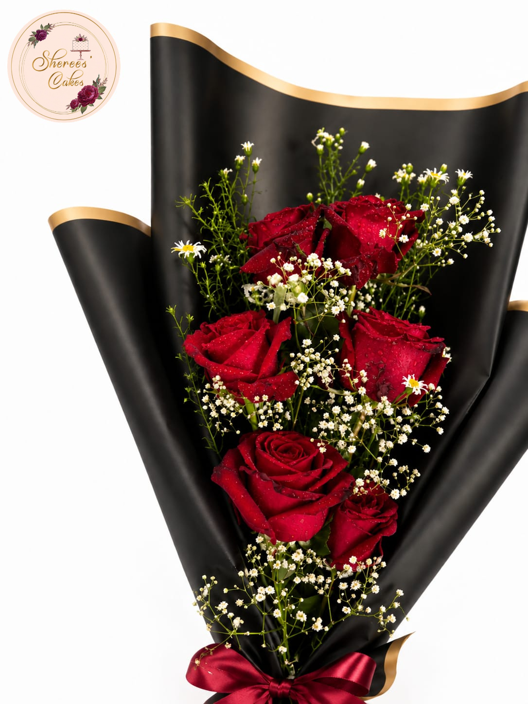Scarlet Rose Hand-Tied Bouquet
